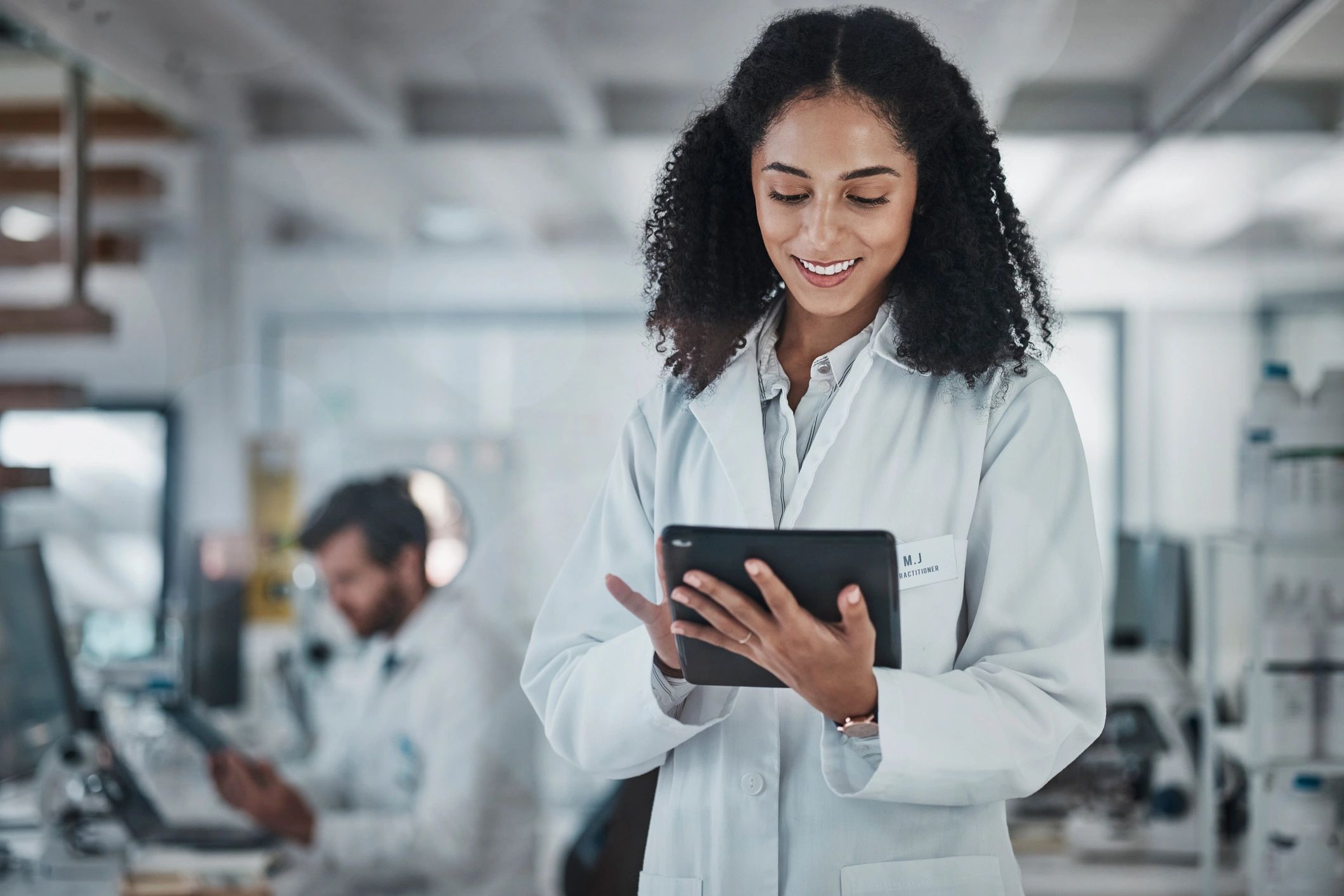 doctor reviewing lab results